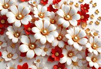 3d rendered photo of flowers on a plain background
