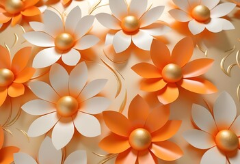 3d rendered photo of flowers on a plain background
