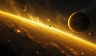 Obraz premium the moon over the moon or the moon over the planet or planet in space