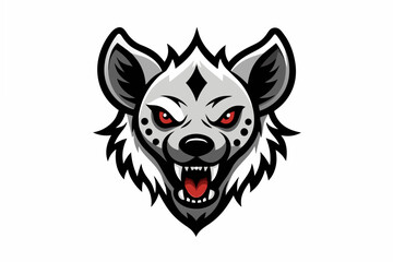 hyena head logo vector illustration - obrazy, fototapety, plakaty