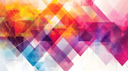 Fototapeta premium Triangle pattern composition, abstract background with copy space