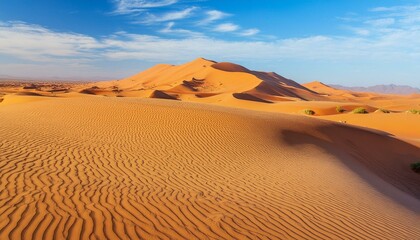 Fototapeta na wymiar Beautiful Sand dunes in the Sahara Desert.