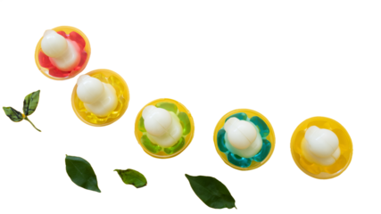 Duck shaped dessert on transaparent png file