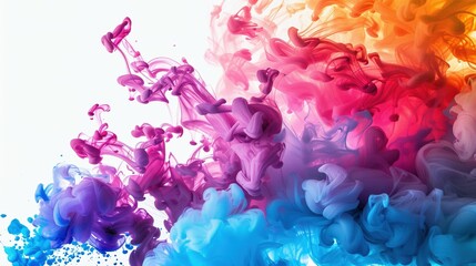 Fototapeta premium Dancing Colors: Ink Splatter Melody