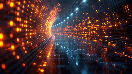 Fototapeta premium Abstract technology innovations are transforming the way we perceive finance and investment, offering new strategies and insights for navigating the complexities of the stock market and real estate.