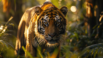 A tiger, Conservation efforts are vital for preserving natural habitats and protecting endangered species from extinction.