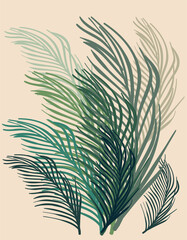 Hand drawn abstract floral background 