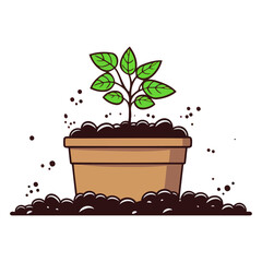 An icon representing organic tulsi extract, rendered in a vector style with a heap of herbal material