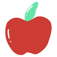 red apple illustration