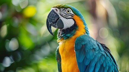 Obraz premium A parrot working as a language translator, assisting in multilingual communications at an international conference