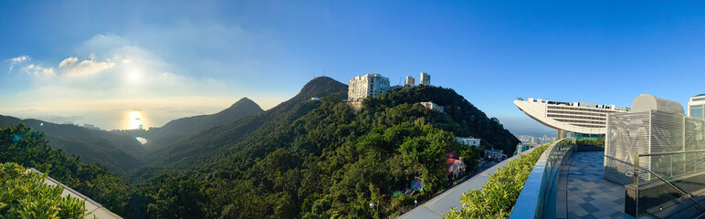 Panoramic View from the Peak Overlooking Hong Kong’s Splendor