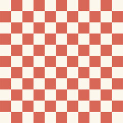 Abstract Pattern Art Elegance of Red and White Checks