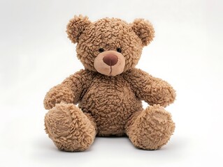 Cute teddy bear isolated on white background. Generative Ai