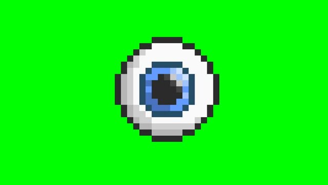 Blue eye, pixel art video