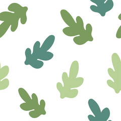 Peaceful Green Leaf Pattern Vector Illustration