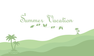 Summertime Style Design with Summer Vacation Text