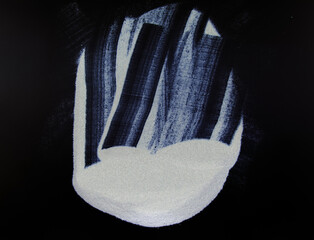 abstract white dust on a black background.