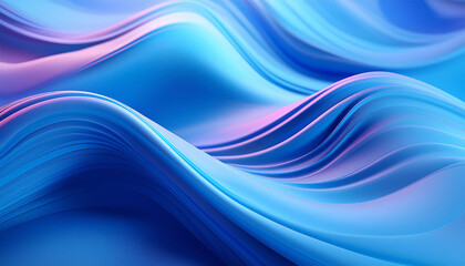 Fototapeta premium Vibrant blue and pink waves for abstract designs or dynamic backgrounds.