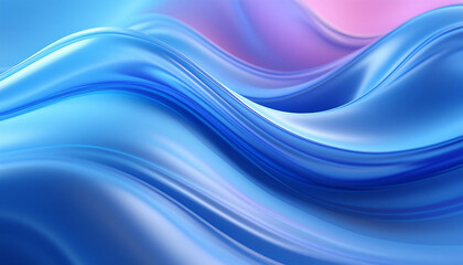 Obraz premium Vibrant blue and pink waves for abstract designs or dynamic backgrounds.