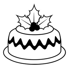 cake with candles  illustration