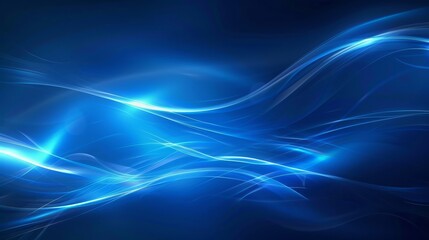 Naklejka premium A picture of a blue rippled surface, ice material in wavy and swirl style, 3D rendered soft smoke pattern, macro and close up of abstract lights.