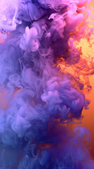 Seamless dynamic with smoke in a gradient background