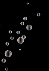 bubbles on a black background