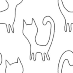 hand gestures cats set seamless abstract pattern background fabric fashion design print wrapping paper digital illustration art texture textile wallpaper apparel image 