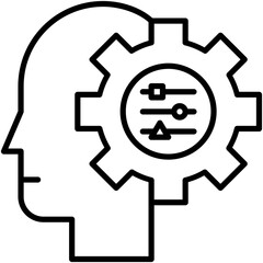 Adaptability Icon. Adapt Work Process Pictogram Graphic Illustration. Isolated Simple Line Icon For Infographic, App and Web Button.