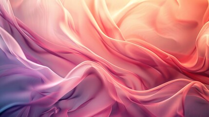 Fototapeta premium A vibrant display of flowing fabrics in various shades of pink and purple. graceful movement and soft textures of the materials. lighting highlights the folds, creating a dynamic and dramatic effect