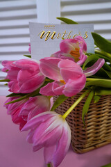 Fototapeta premium Happy mother's day! Card, Banner, flyer, Congratulations on Mother's Day