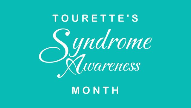 Tourette's Syndrome Awareness Month Text Animation. Great for Tourette's Syndrome Awareness Month Celebrations with transparent background, for banner, social media feed wallpaper stories