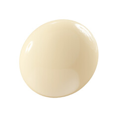 Birthday party popper beige confetti streamer round element 3d render illustration.