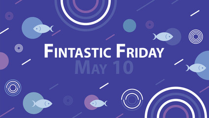 Obraz premium Fintastic Friday vector banner design illustration