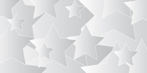 Fototapeta premium Pile of geometric pattern of stars. a gray and gradient background. graphic style concept technology backdrop.