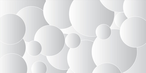Pile of geometric pattern of circles. a gray and gradient background. graphic style concept technology backdrop.