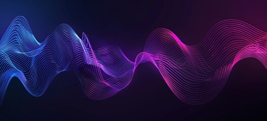 wavy concept background in purple blue color.