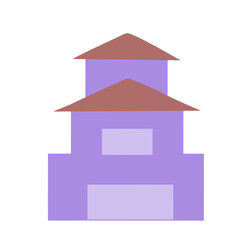 Vesak Day Buddhism Icons Set Vector