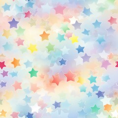 Rainbow colored background with stars