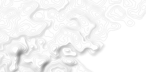 	
Vector geography landscape Topo contour map on white background, Topographic contour lines. Seamless pattern with lines Topographic map. Geographic mountain relief diagram line wave carve pattern.