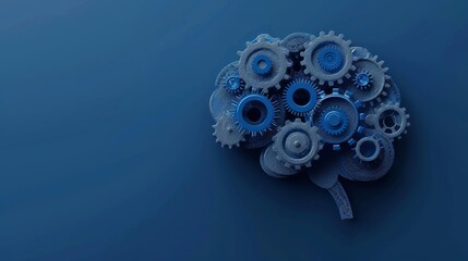 Abstract concept of a brain made of gears, representing the ongoing process of knowledge enhancement in corporate training environments