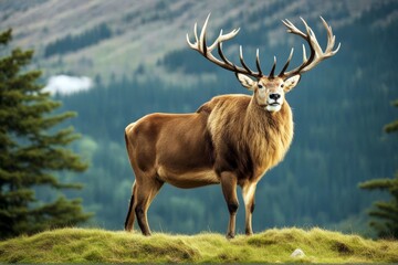 'monarch glen cervid stag animal antler wildlife elk nature wild mammal grass red forest buck bull autumn park scotland antelope horn'