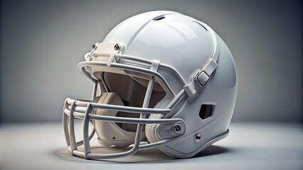 Naklejka premium Redefining Modern American Football Helmets with Sleek White Design