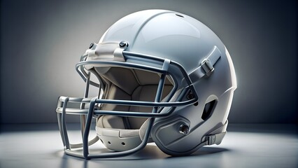 Naklejka premium Elevating Safety and Style in American Football with Contemporary White Helmets