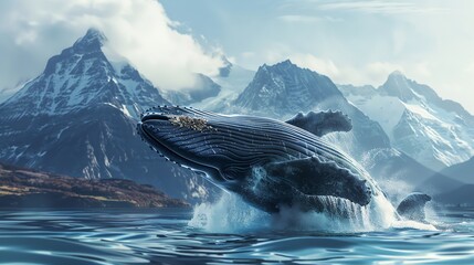 Big whale jumping
