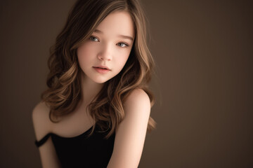 Fototapeta premium Easygoing and charming personality of a model in everyday life
