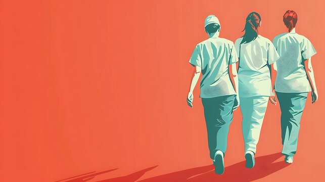 International Nurses Day commemorates the event poster illustration