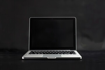 Laptop technology: a contemporary, solitary blank screen. Generative Ai