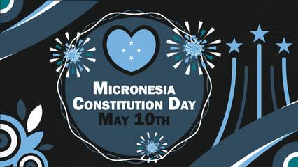 Micronesia Constitution Day vector banner design. Happy Micronesia Constitution Day modern minimal graphic poster illustration.