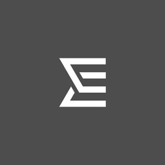 Letter E logo icon design template elements